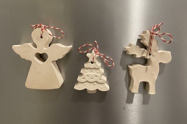 Zimowy Okruch Magii – świąteczne magnesy gipsowe