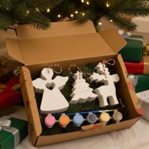 Zimowa Pracownia – zestaw świątecznych figurek do malowania