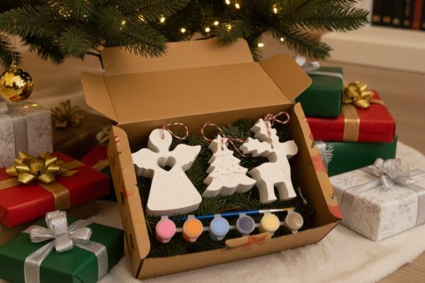 Zimowa Pracownia – zestaw świątecznych figurek do malowania