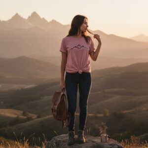 Alternative view of Górski Minimalizm - koszulka damska z górskim motywem