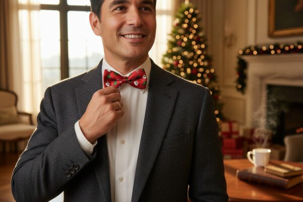 Świąteczna Mucha – akcent zimowej elegancji