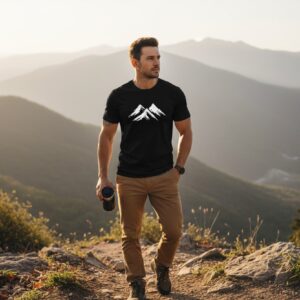 Górskie Szczyty - koszulka męska z górskim motywem