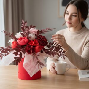 Alternative view of Flowerbox ze świecowych kwiatów – piękno, które nie przemija