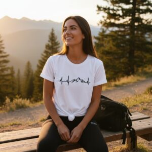 Alternative view of Górski Puls Życia - koszulka damska z górskim motywem