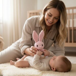 Alternative view of Leśny Zajączek – grzechotka dla niemowląt