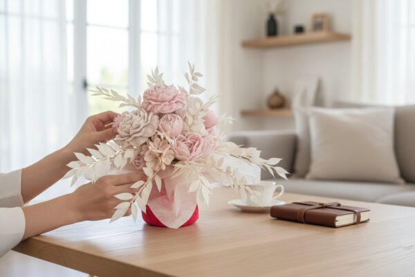 Flowerbox ze świecowych kwiatów – piękno, które nie przemija