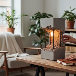 Betonowa Przestrzeń – lampa industrialno-artystyczna